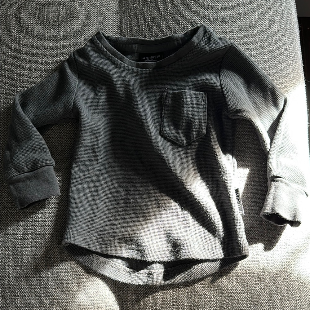 Gray Kids Long Sleeve Shirt